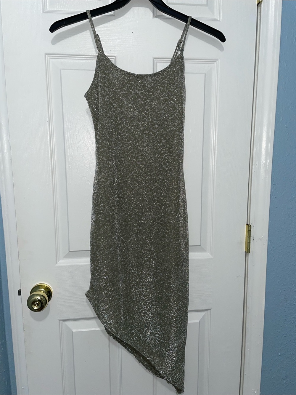 Sparkle Asymmetrical Slip Dress - Women's